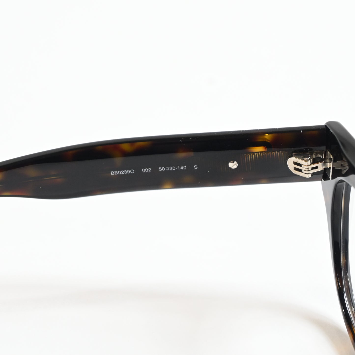 Balenciaga BB0239O 002 Unisex Authentic Eyeglasses Havana/Silver, 50mm - New