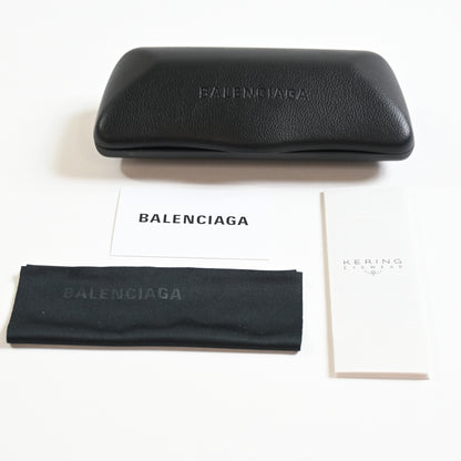 Balenciaga BB0239O 002 Unisex Authentic Eyeglasses Havana/Silver, 50mm - New