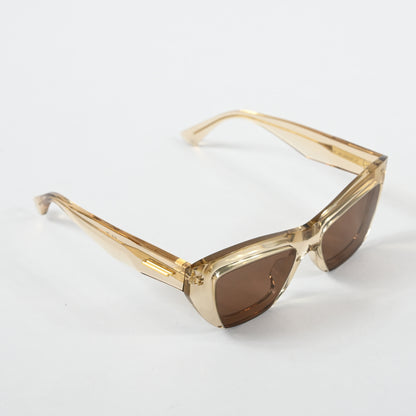 Bottega BV1218S 003 Womens Authentic Sunglasses Clear Beige, 52mm - New
