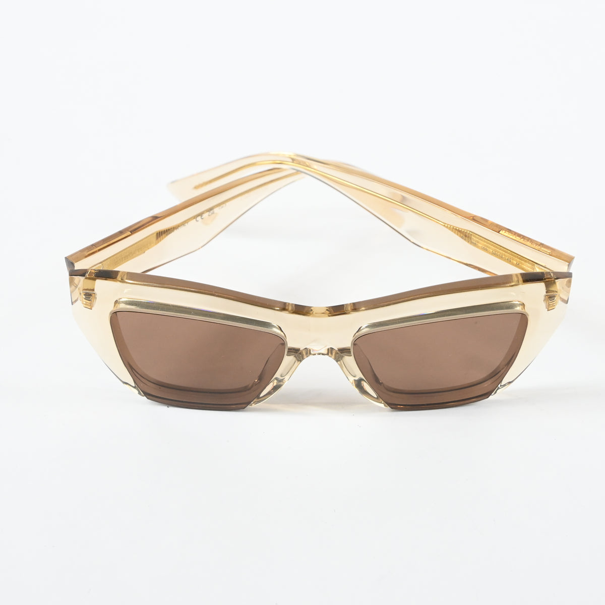 Bottega BV1218S 003 Womens Authentic Sunglasses Clear Beige, 52mm - New
