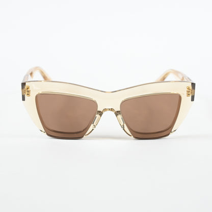 Bottega BV1218S 003 Womens Authentic Sunglasses Clear Beige, 52mm - New