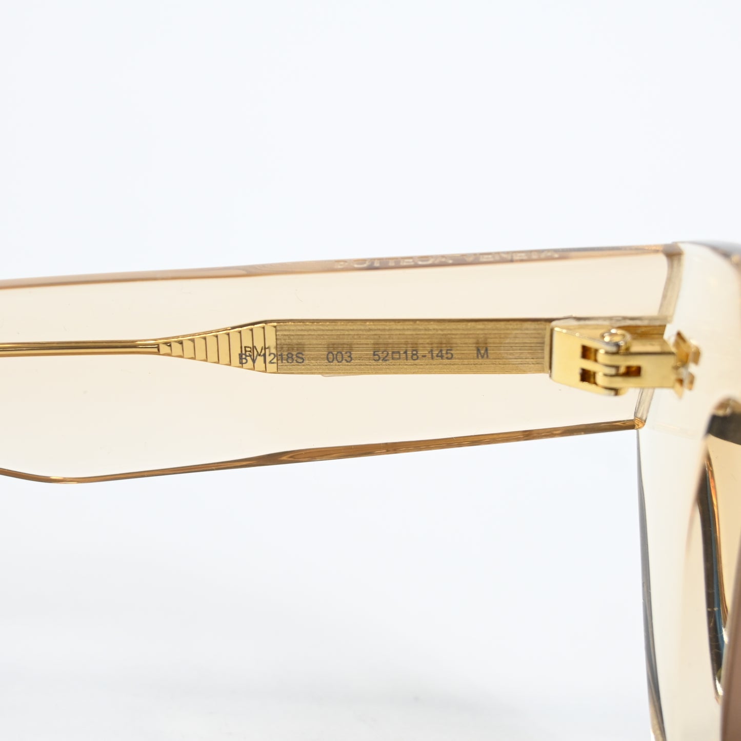 Bottega BV1218S 003 Womens Authentic Sunglasses Clear Beige, 52mm - New