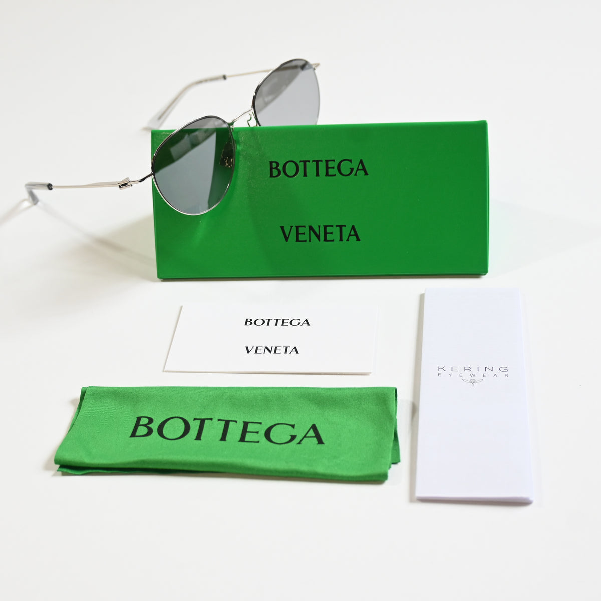Bottega BV1268S 003 Mens Authentic Sunglasses Silver, 51mm - New