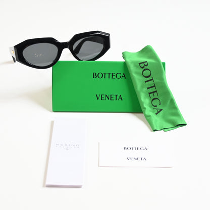 Bottega BV1031S 001 Womens Authentic Sunglasses Black/Gold, 52mm - New
