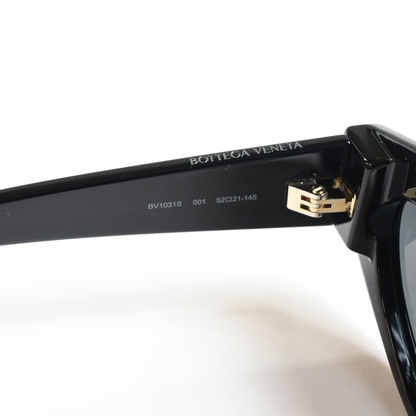 Bottega BV1031S 001 Womens Authentic Sunglasses Black/Gold, 52mm - New