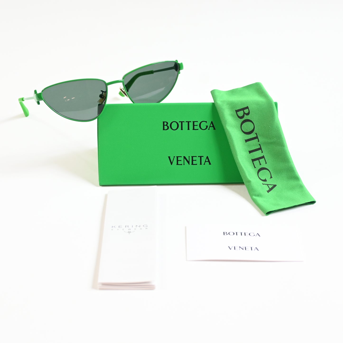 Bottega BV1186S 004 Womens Authentic Sunglasses Lime/Black, 59mm - New
