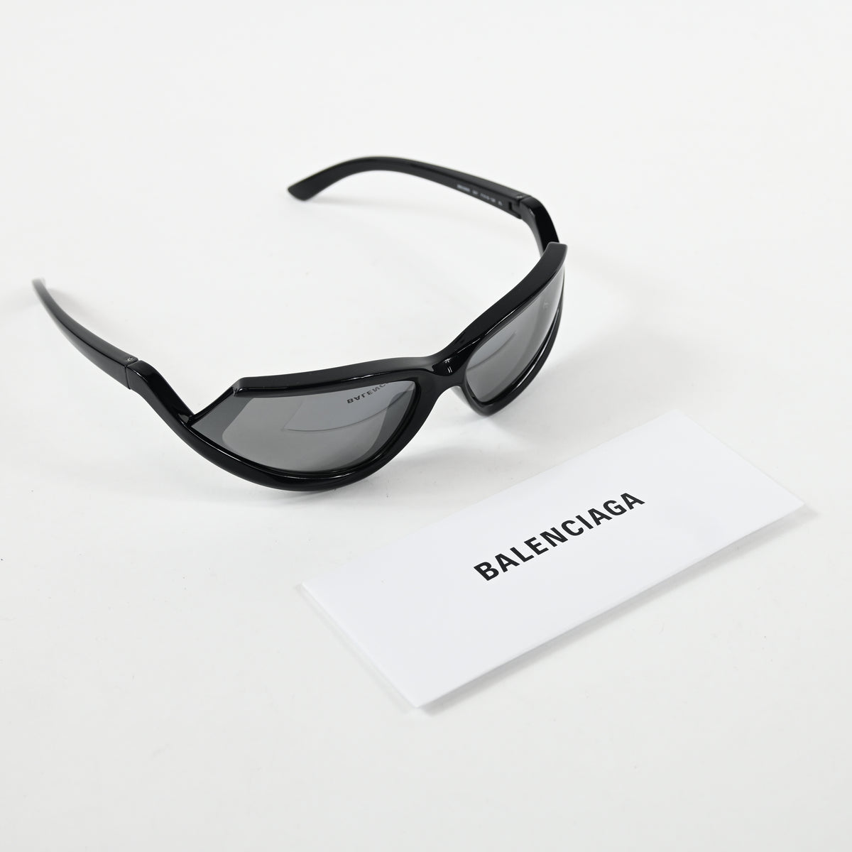 Balenciaga BB0289S 001 Unisex Authentic Sunglasses Black/Silver, 71mm - New