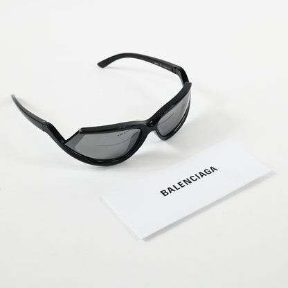 Balenciaga BB0289S 001 Unisex Authentic Sunglasses Black/Silver, 71mm - New