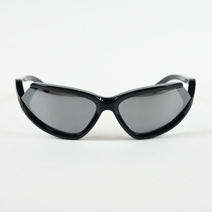 Balenciaga BB0289S 001 Unisex Authentic Sunglasses Black/Silver, 71mm - New
