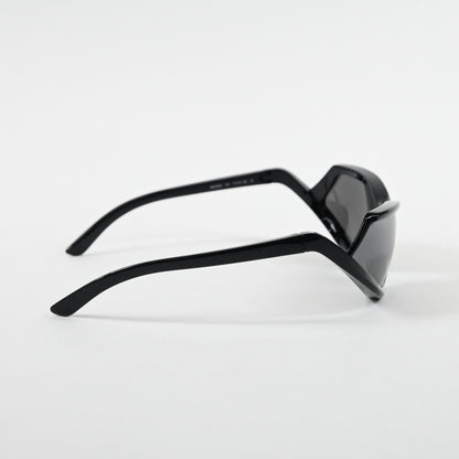 Balenciaga BB0289S 001 Unisex Authentic Sunglasses Black/Silver, 71mm - New