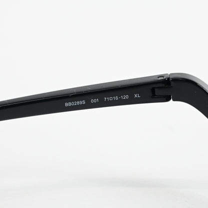 Balenciaga BB0289S 001 Unisex Authentic Sunglasses Black/Silver, 71mm - New