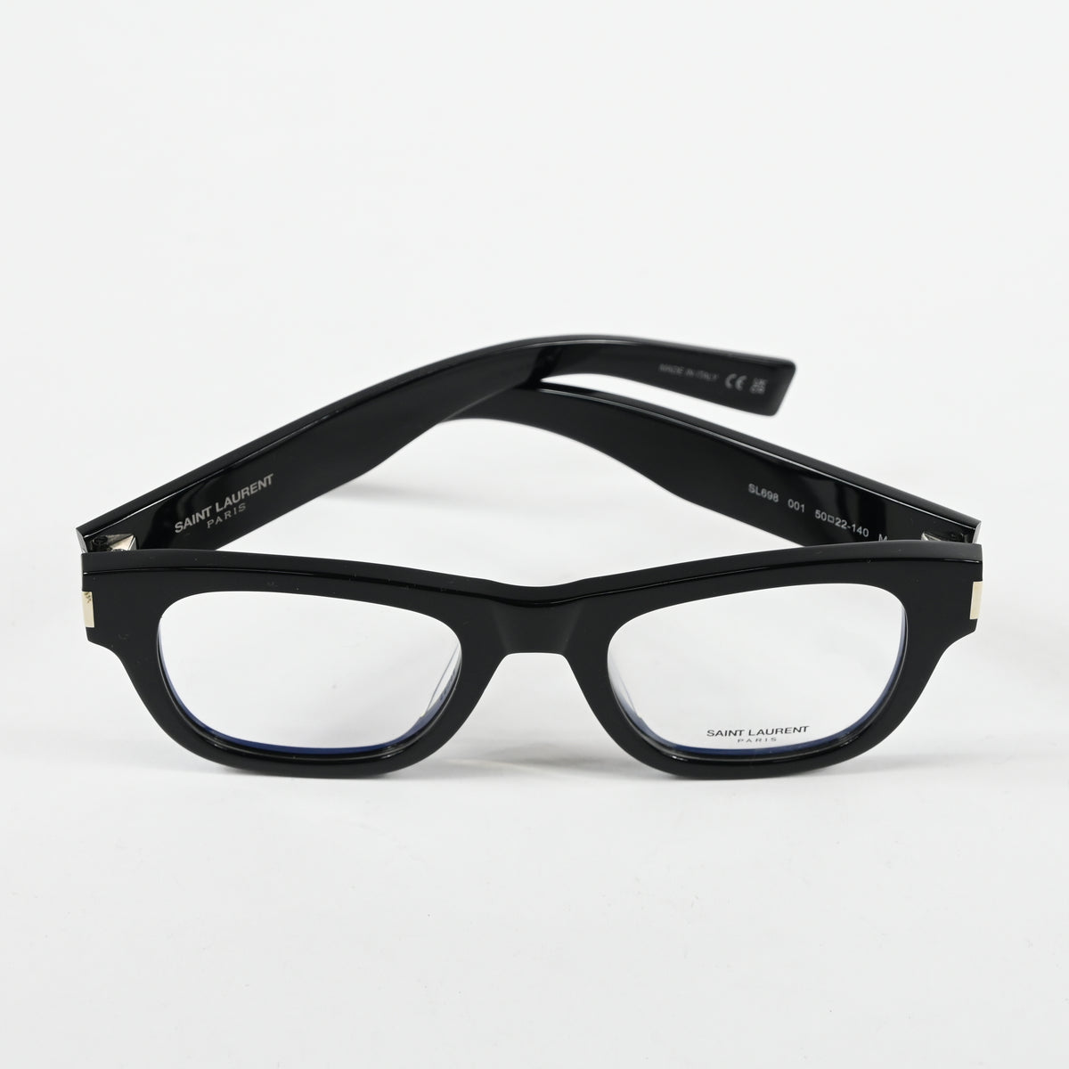 Yves Saint Laurent SL-698O 002 Unisex Authentic Eyeglasses Black, 50mm - New