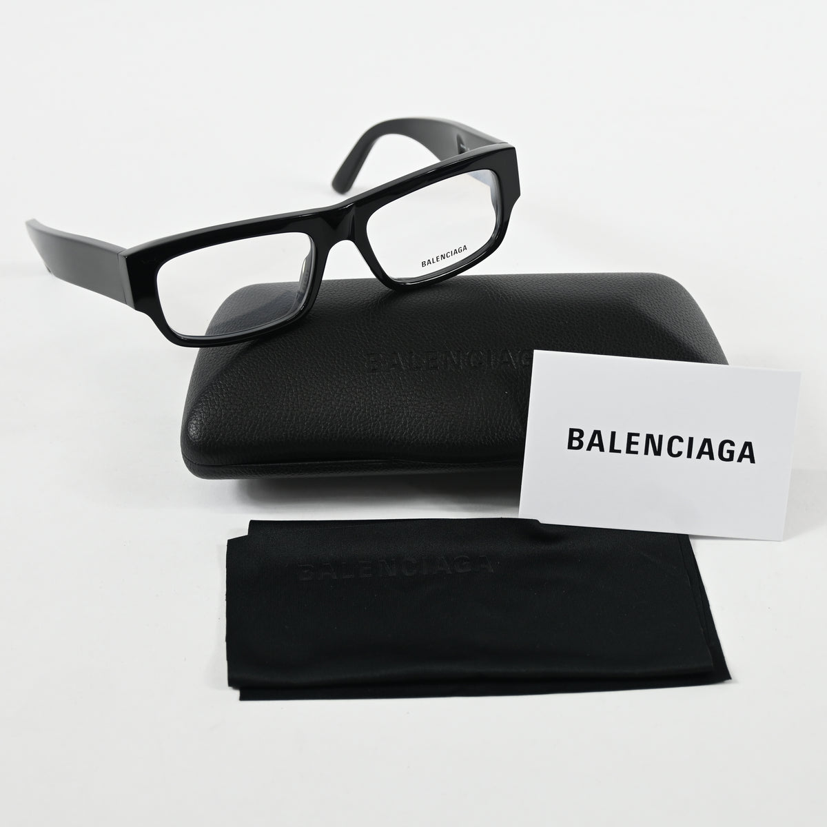 Balenciaga BB0304O 001 Mens Authentic Eyeglasses Black, 53mm - New