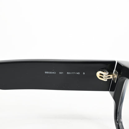 Balenciaga BB0304O 001 Mens Authentic Eyeglasses Black, 53mm - New