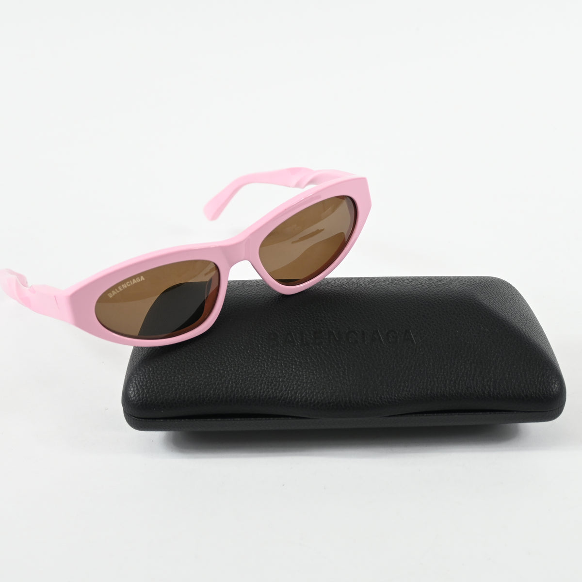 Balenciaga BB0207S 004 Womens Authentic Sunglasses Pink/Brown, 54mm - New
