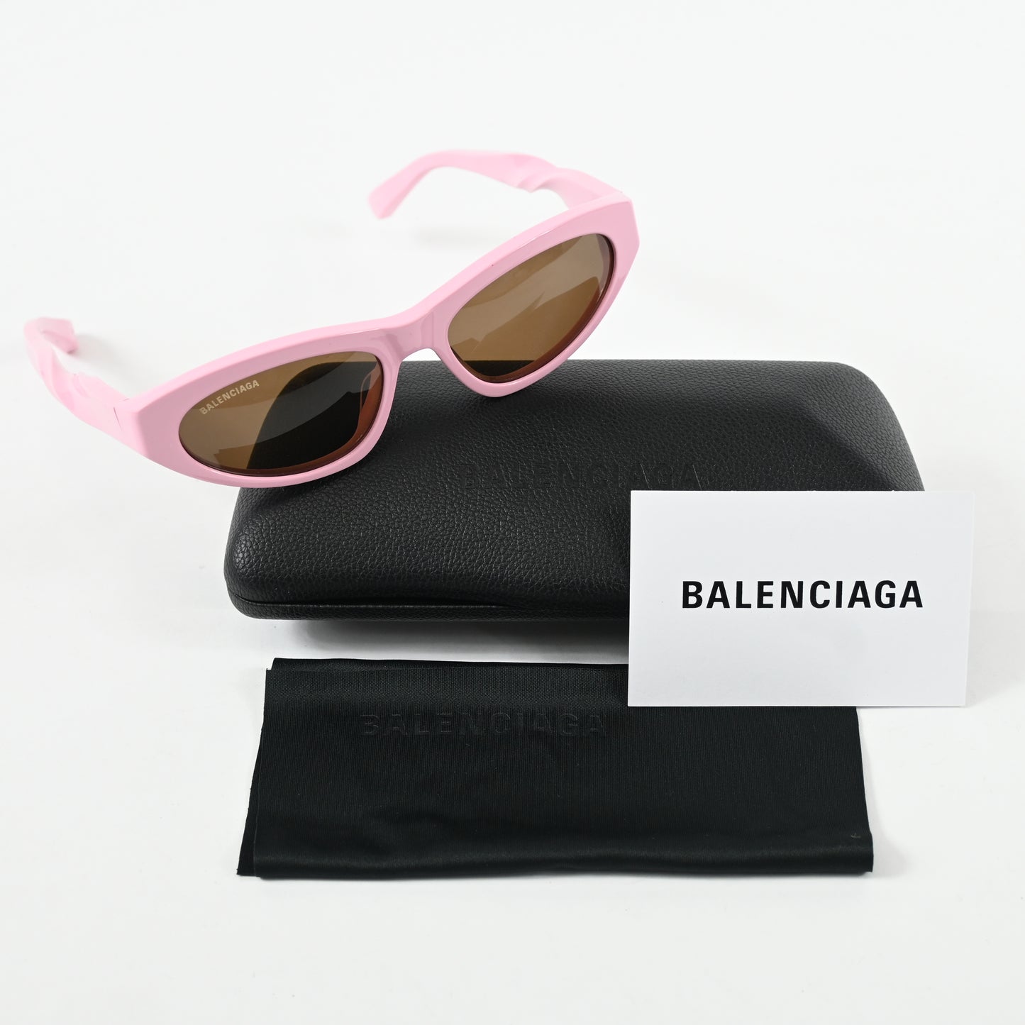 Balenciaga BB0207S 004 Womens Authentic Sunglasses Pink/Brown, 54mm - New