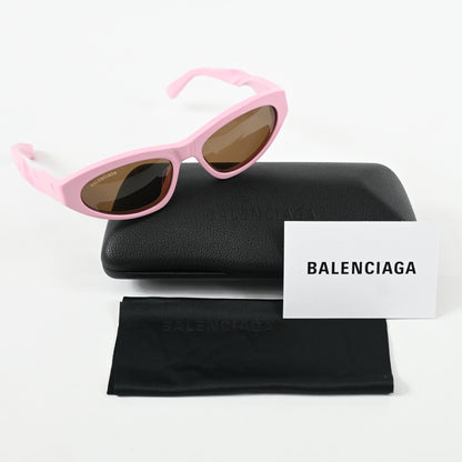 Balenciaga BB0207S 004 Womens Authentic Sunglasses Pink/Brown, 54mm - New