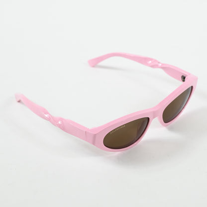 Balenciaga BB0207S 004 Womens Authentic Sunglasses Pink/Brown, 54mm - New