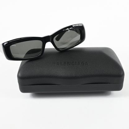Balenciaga BB0266S 001 Unisex Authentic Sunglasses Black/Gray, 57mm - New