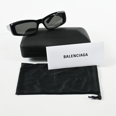 Balenciaga BB0266S 001 Unisex Authentic Sunglasses Black/Gray, 57mm - New