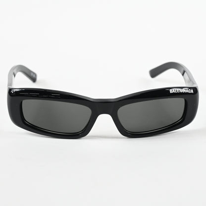 Balenciaga BB0266S 001 Unisex Authentic Sunglasses Black/Gray, 57mm - New