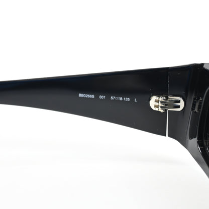 Balenciaga BB0266S 001 Unisex Authentic Sunglasses Black/Gray, 57mm - New