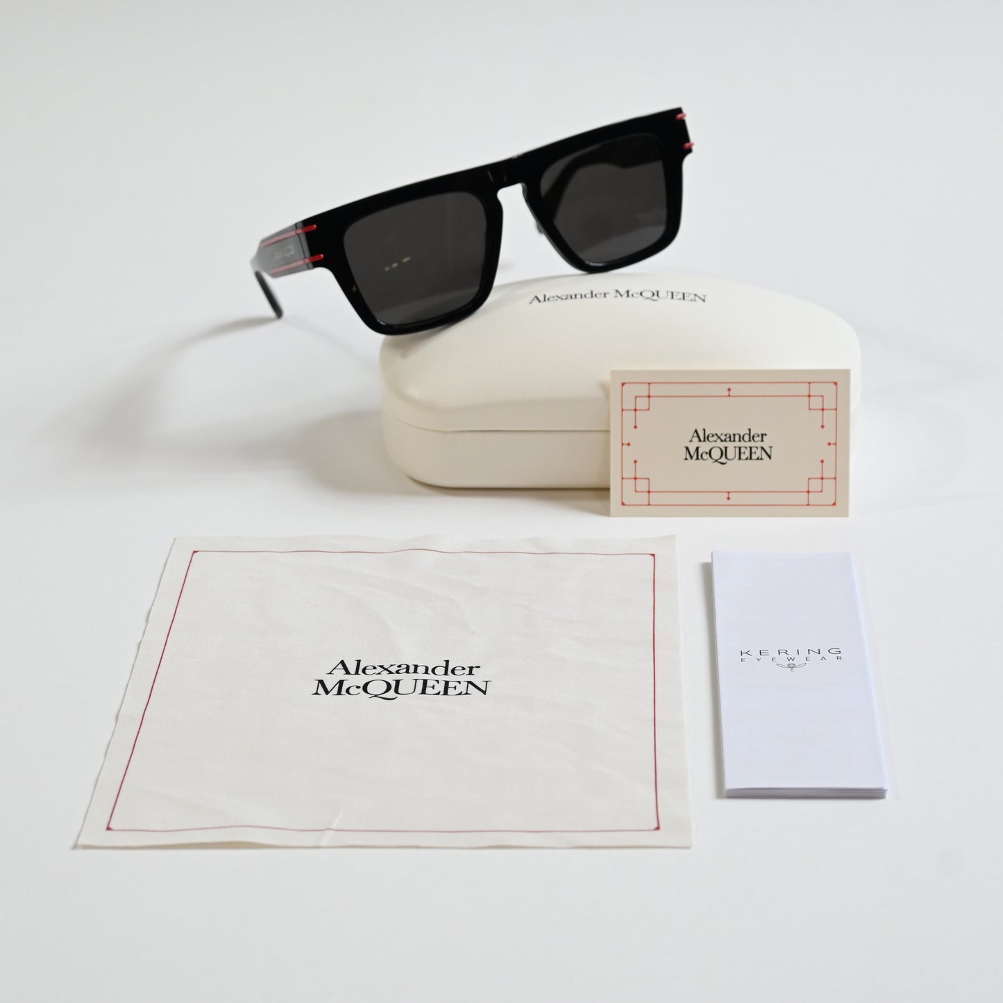 Alexander Mcqueen AM0397S 003 Mens Authentic Sunglasses Black/Gray, 52mm - New