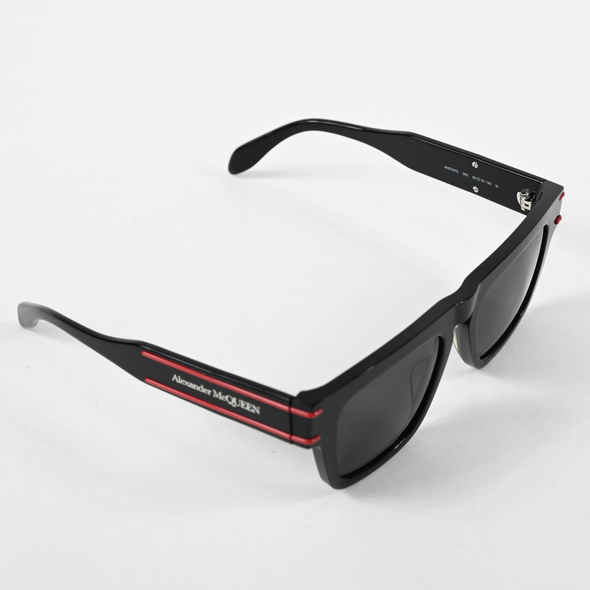 Alexander Mcqueen AM0397S 003 Mens Authentic Sunglasses Black/Gray, 52mm - New