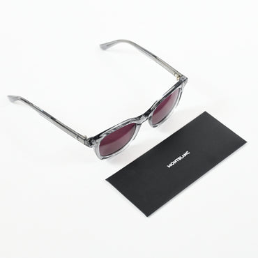 Montblanc MB0320S 004 Mens Authentic Sunglasses Gray/Violet, 49mm - New