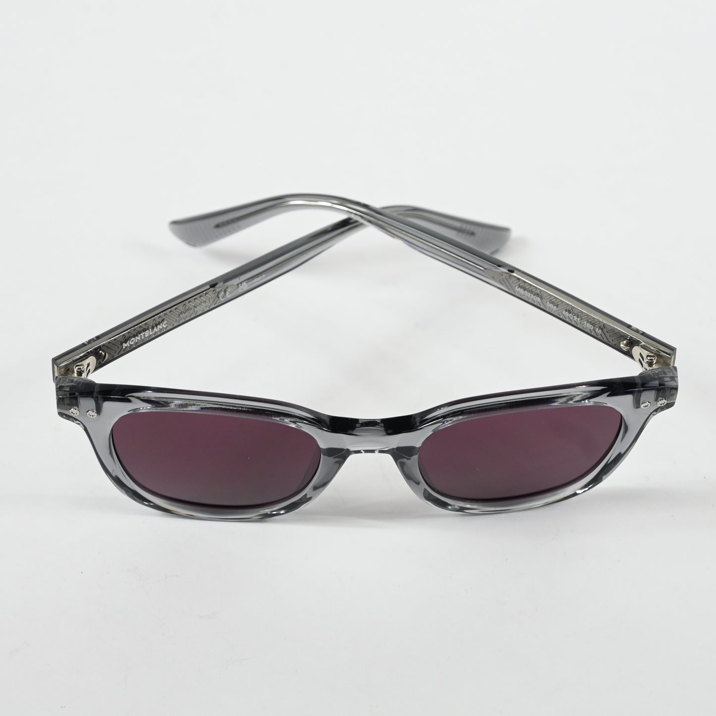 Montblanc MB0320S 004 Mens Authentic Sunglasses Gray/Violet, 49mm - New