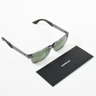 Montblanc MB0299S 003 Mens Authentic Sunglasses Green/Black, 54mm - New