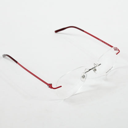 Montblanc MB0283O 004 Mens Authentic Eyeglasses Red/Silver, 55mm - New