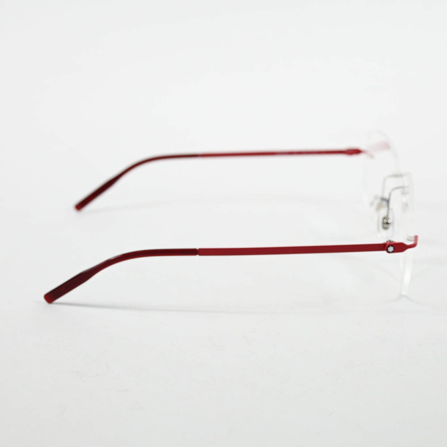 Montblanc MB0283O 004 Mens Authentic Eyeglasses Red/Silver, 55mm - New
