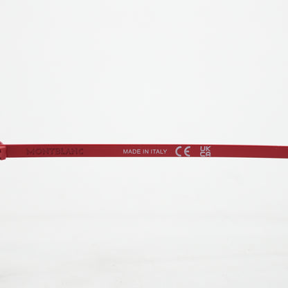 Montblanc MB0283O 004 Mens Authentic Eyeglasses Red/Silver, 55mm - New