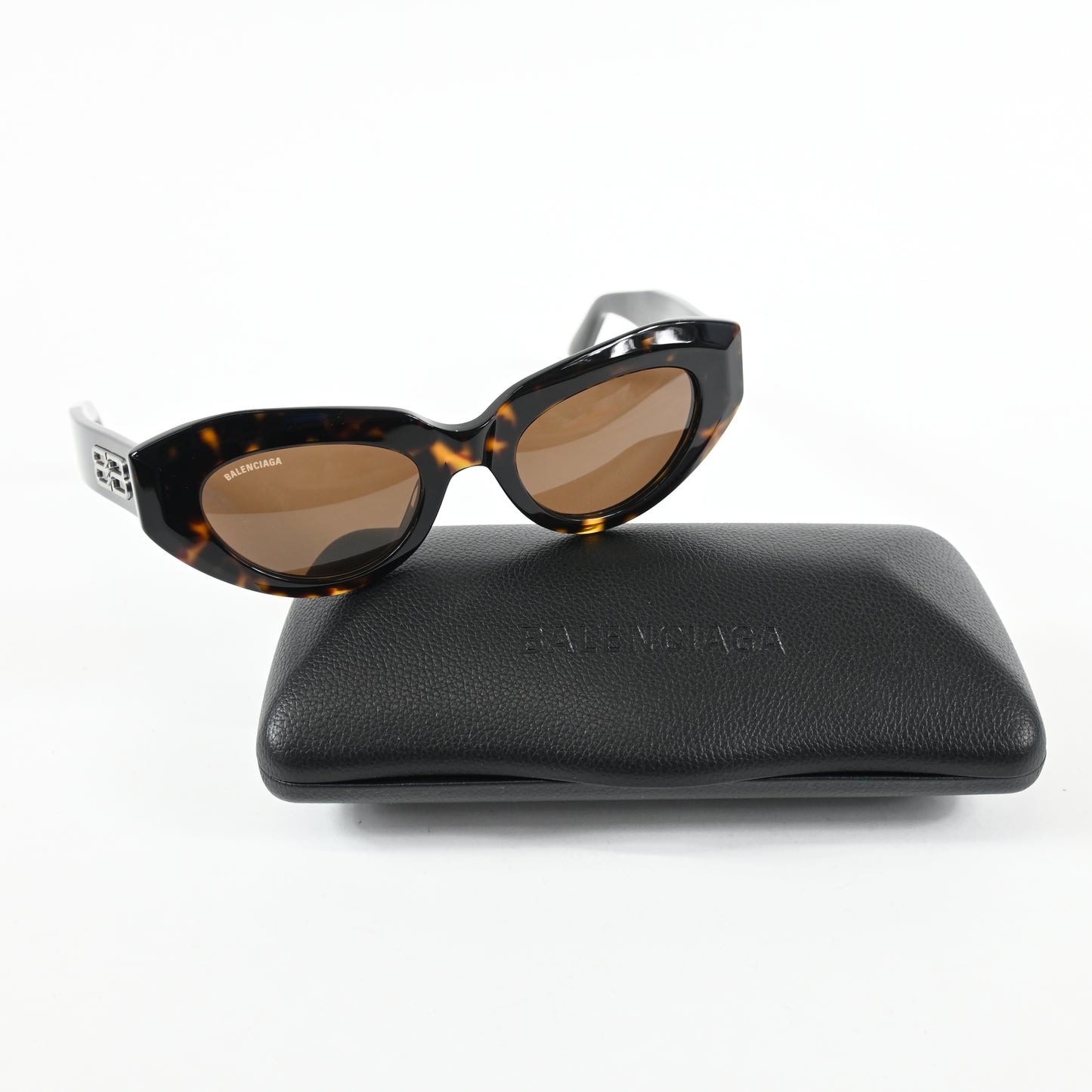 Balenciaga BB0236S 002 Womens Authentic Sunglasses Havana/Brown, 52mm - New