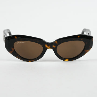 Balenciaga BB0236S 002 Womens Authentic Sunglasses Havana/Brown, 52mm - New