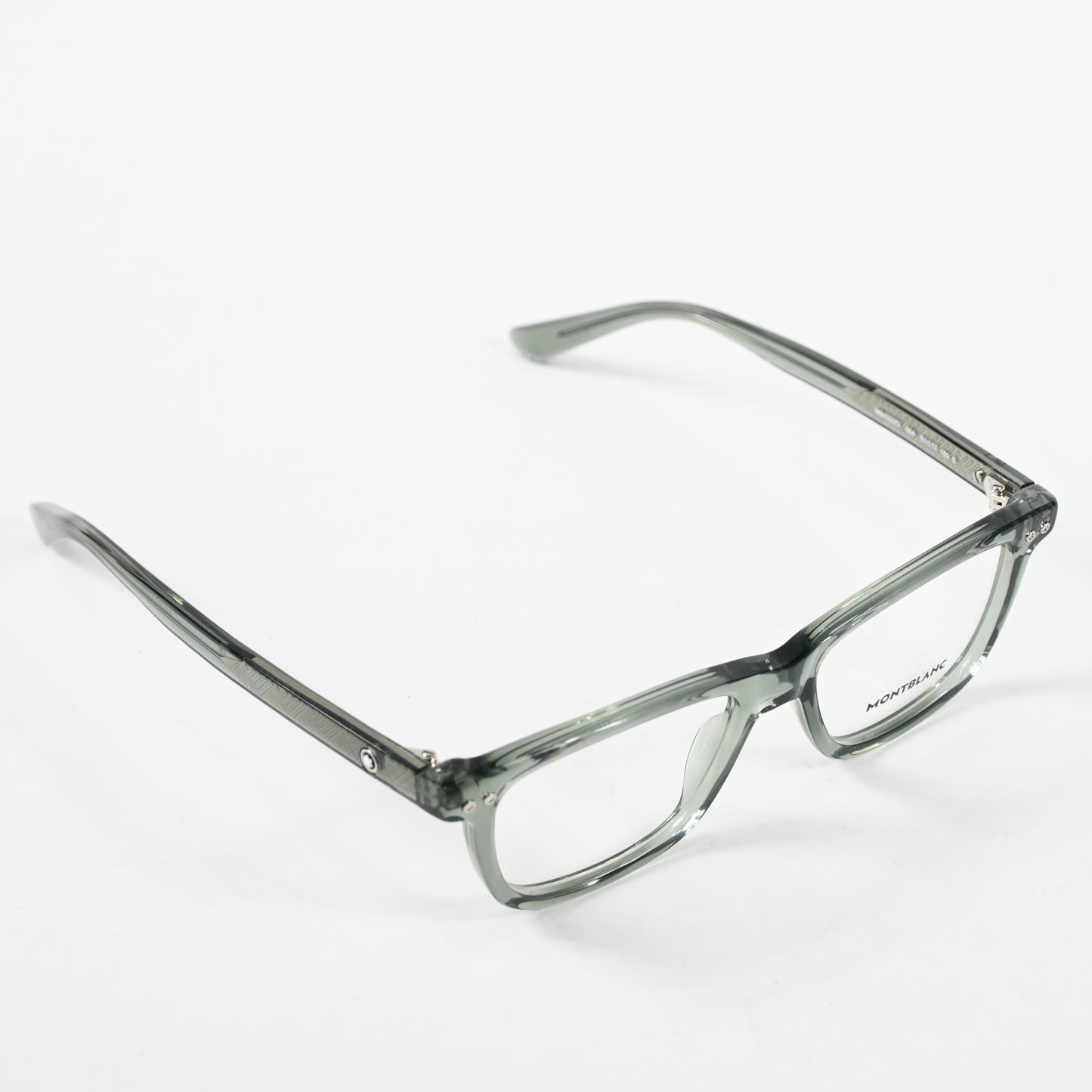 Montblanc MB0322O 004 Mens Authentic Eyeglasses Clear Gray, 51mm - New