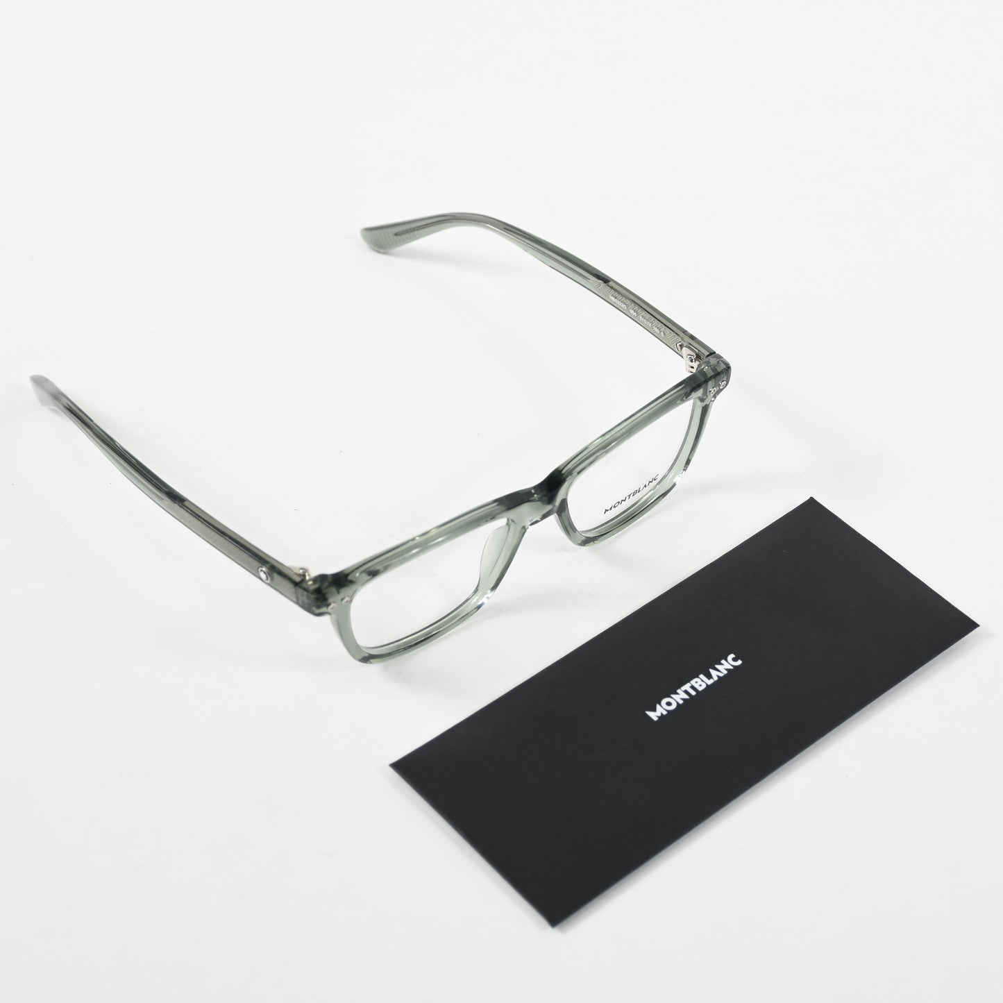 Montblanc MB0322O 004 Mens Authentic Eyeglasses Clear Gray, 51mm - New