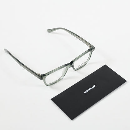 Montblanc MB0322O 004 Mens Authentic Eyeglasses Clear Gray, 51mm - New