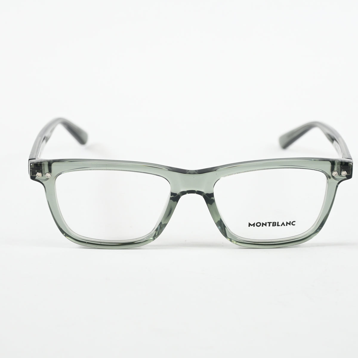 Montblanc MB0322O 004 Mens Authentic Eyeglasses Clear Gray, 51mm - New