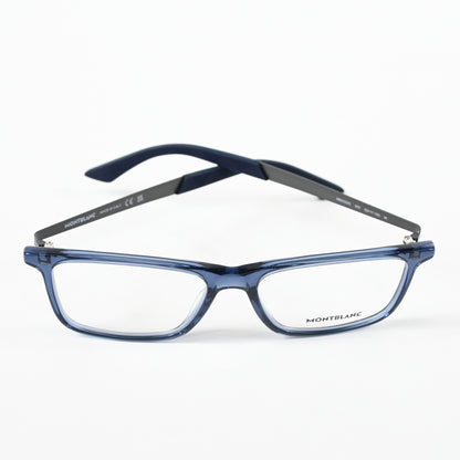 Montblanc MB0333O 003 Mens Authentic Eyeglasses Ruthenium/Blue, 55mm - New