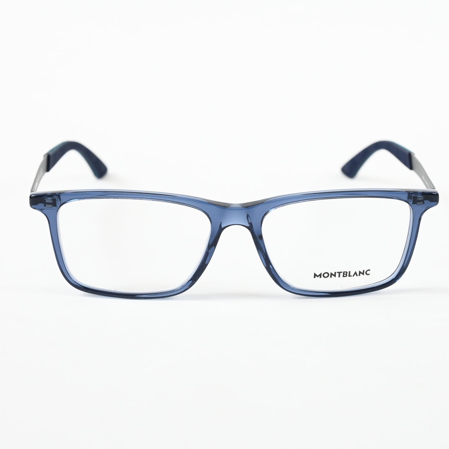 Montblanc MB0333O 003 Mens Authentic Eyeglasses Ruthenium/Blue, 55mm - New
