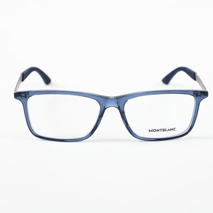 Montblanc MB0333O 003 Mens Authentic Eyeglasses Ruthenium/Blue, 55mm - New