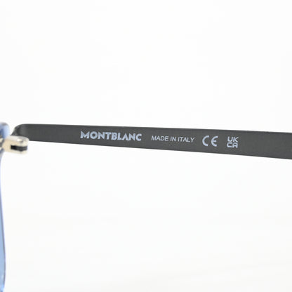 Montblanc MB0333O 003 Mens Authentic Eyeglasses Ruthenium/Blue, 55mm - New