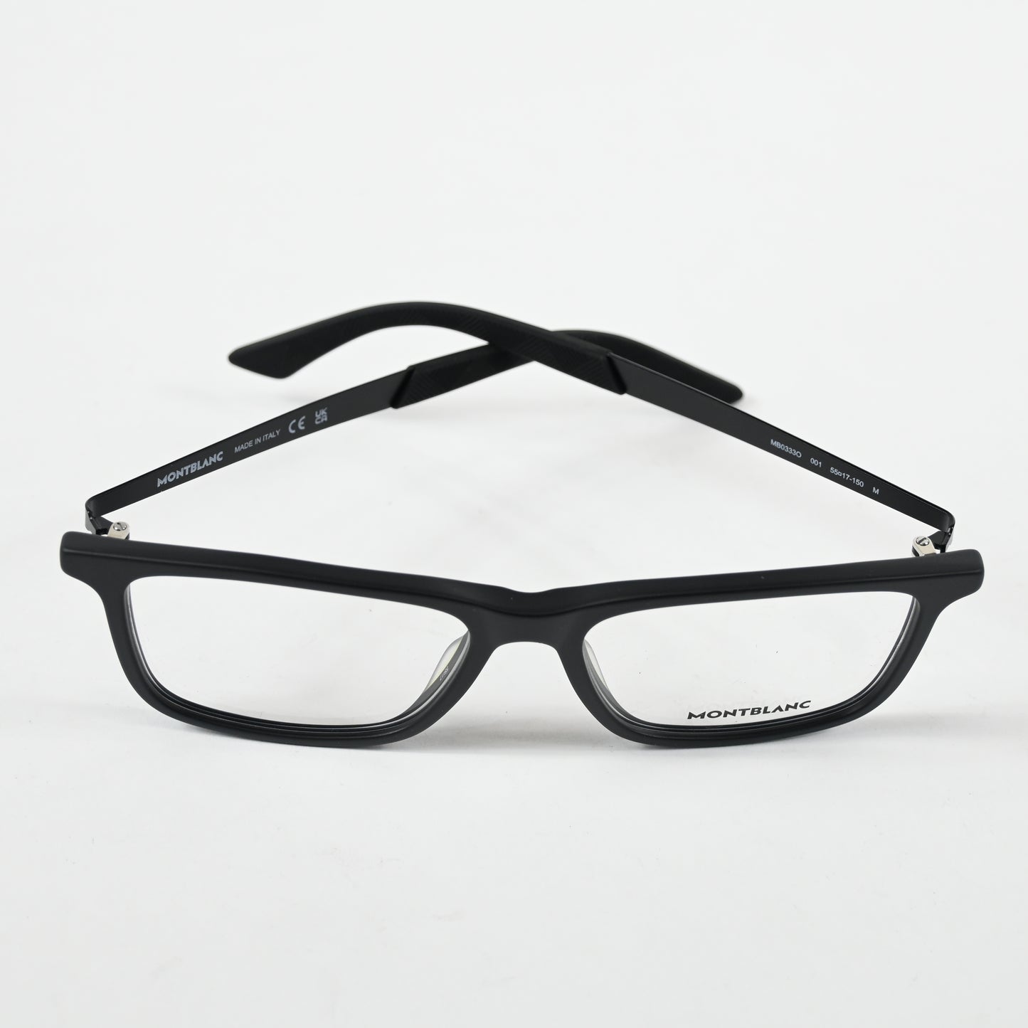 Montblanc MB0333O 001 Mens Authentic Eyeglasses Black, 55mm - New