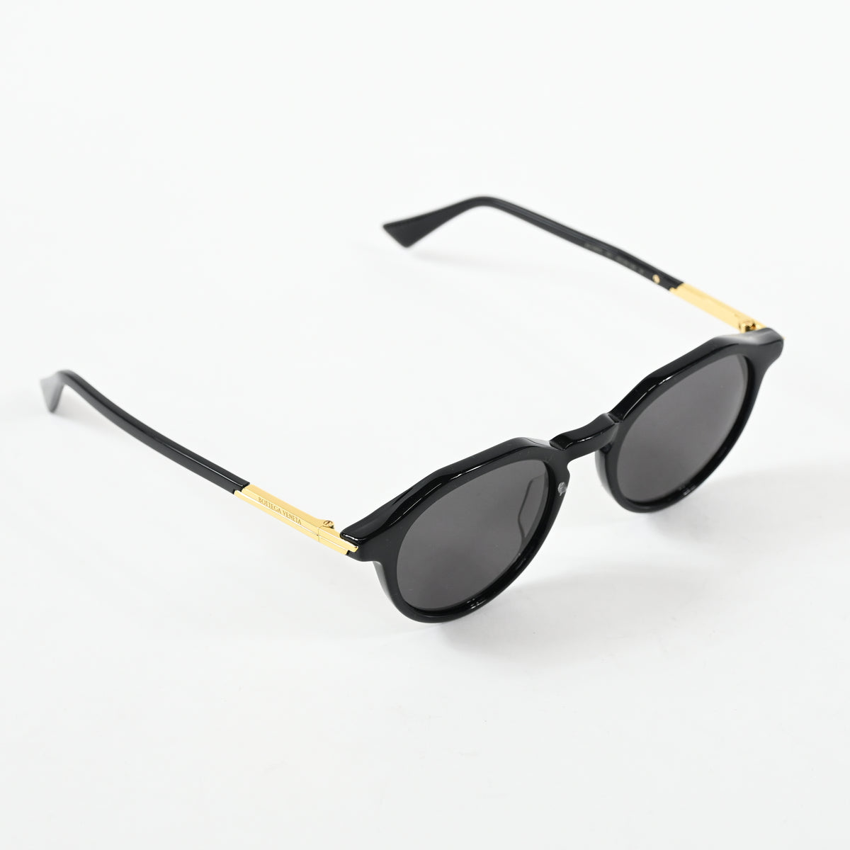 Bottega BV1260S 001 Mens Authentic Sunglasses Black/Gold, 49mm - New
