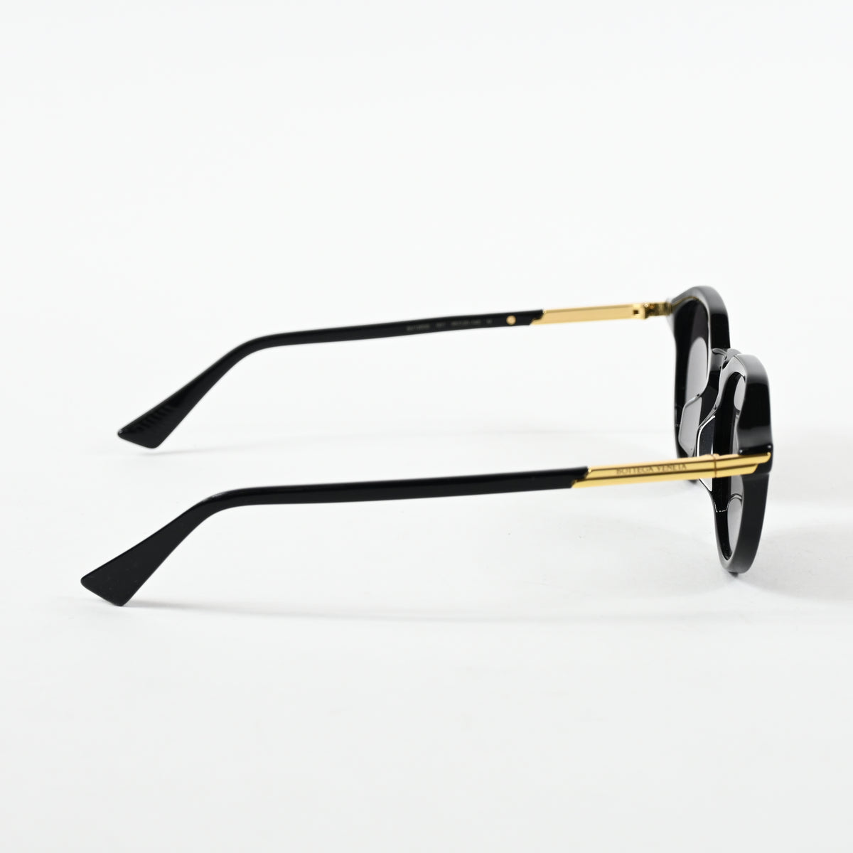 Bottega BV1260S 001 Mens Authentic Sunglasses Black/Gold, 49mm - New