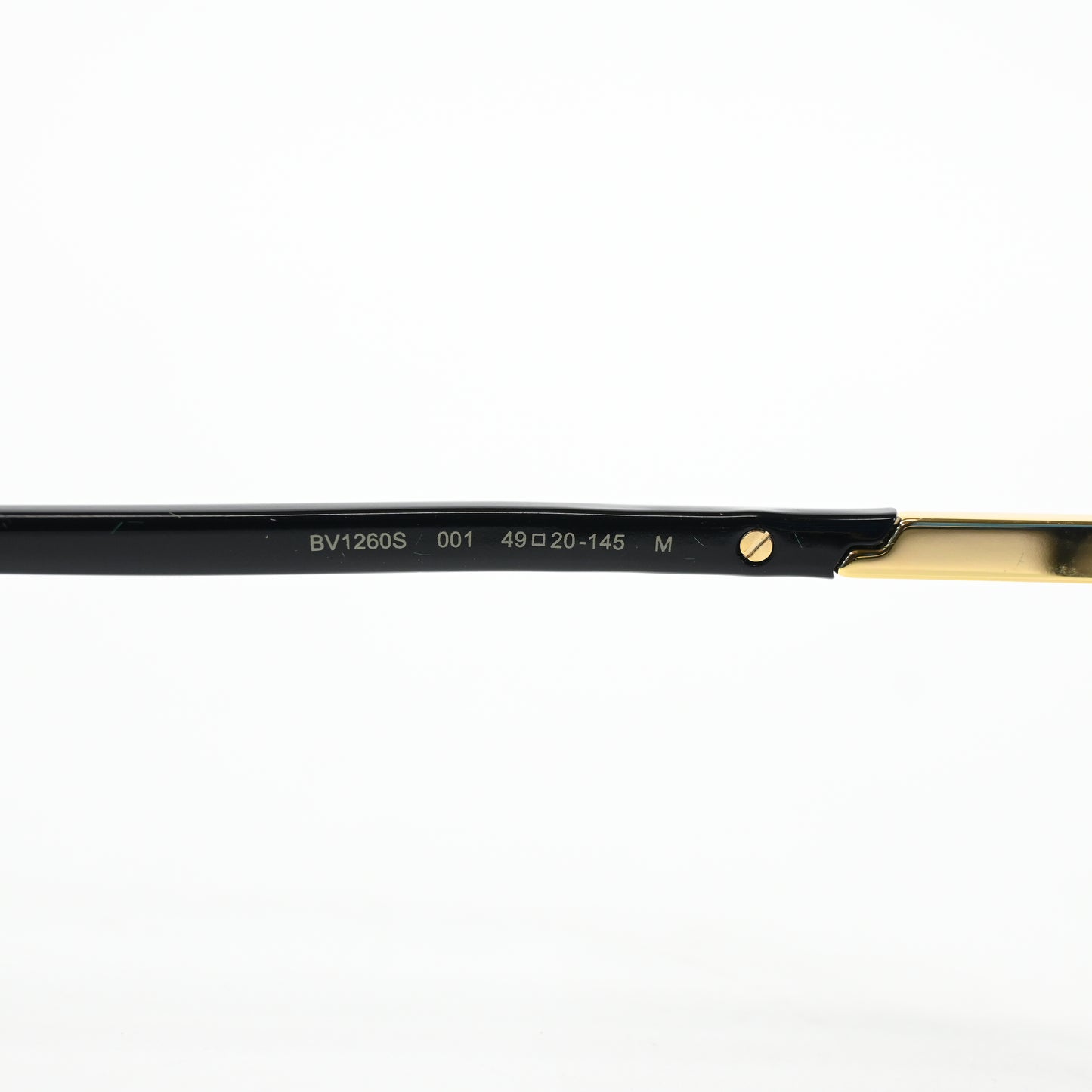 Bottega BV1260S 001 Mens Authentic Sunglasses Black/Gold, 49mm - New