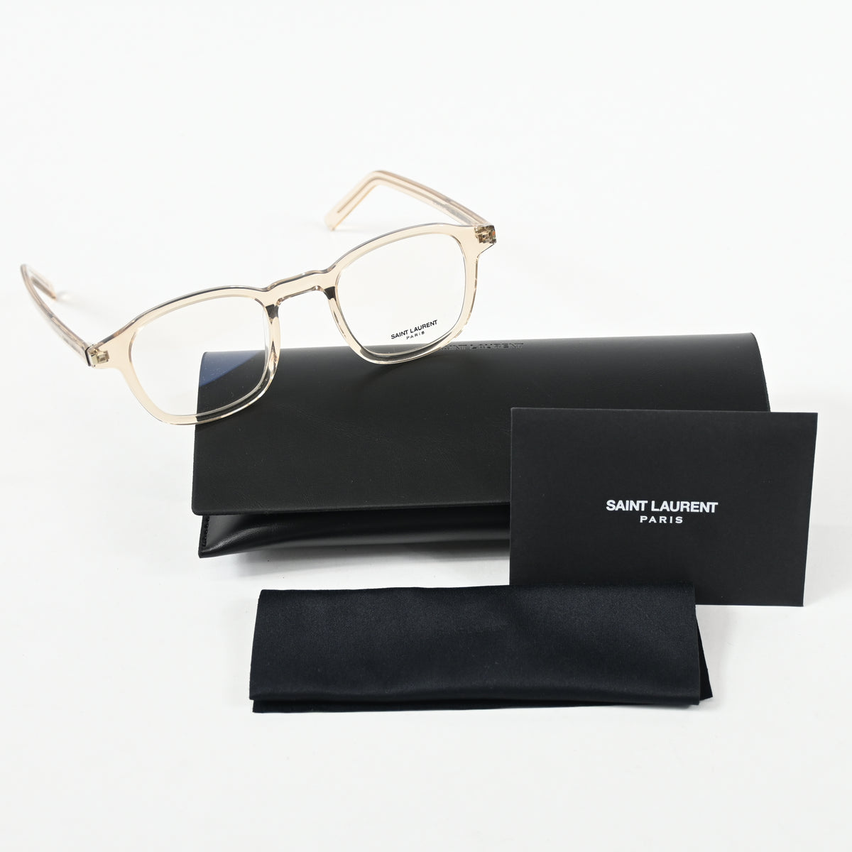 Yves Saint Laurent SL-549O-SLIM 004 Mens Authentic Eyeglasses Yellow, 47 - New