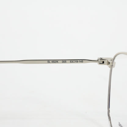 Yves Saint Laurent SL-492OK 005 Unisex Authentic Eyeglasses Silver, 53mm - New